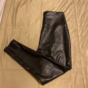 Faux leather leggings